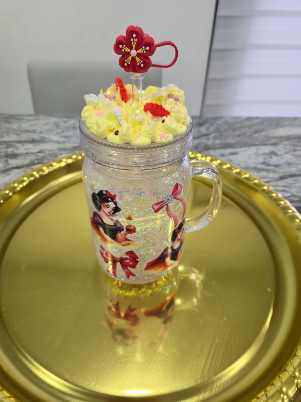Disney snowglobe jar